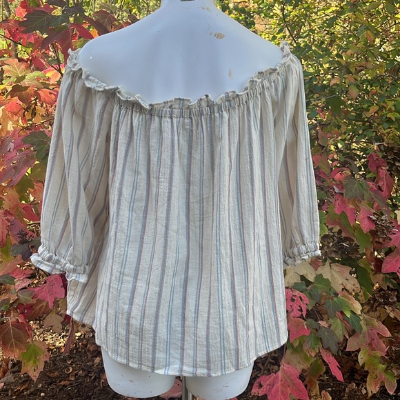 NWT a.n.a off the shoulder boho peasant blouse XL - Picture 5 of 9